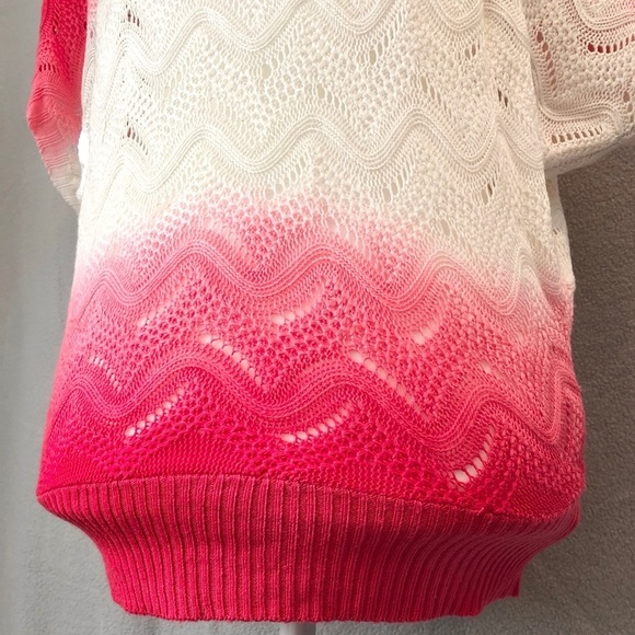 Love Culture Pink Knitted Short Sleeve Top Women’s M/L - Picture 6 of 12